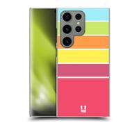 Head Case Designs Orange And Hot Pink Stripes Collection Hard Back Case Compatible With Samsung Galaxy S24 Ultra 5G