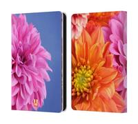 Head Case Designs Orange And Pink Dahlias Flowers Leather Wallet Case Compatible With Amazon Kindle 11th Gen 6in 2022