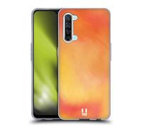 Head Case Designs Orange Tie Dye Soft Gel Case and Matching Wallpaper Compatible With Oppo Find X2 Lite 5G