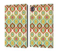 Head Case Designs Ornaments Retro Christmas Leather Wallet Case Compatible With Apple iPad Pro 11 M4 2024