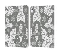 Head Case Designs Ornaments Silver Holiday Collection Leather Wallet Case Compatible With Apple iPad Air 13 2024/2025