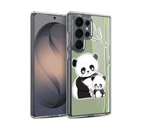 Head Case Designs Panda Animal With Offspring Gel Case [Military Grade Protection] Compatible with Samsung Galaxy S26 Ultra and Compatible with MagSafe