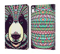 Head Case Designs Panda Aztec Animal Faces Leather Wallet Case Compatible With Apple iPad 10.9 2022/2025