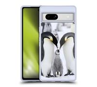 Head Case Designs Penguin Family On Ice Wildlife Gel Case [Military Grade Protection] Compatible With Google Pixel 7a