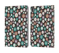 Head Case Designs Periwinkle Ditsy Floral Patterns Leather Wallet Case Compatible With Apple iPad Pro 13 M4 2024