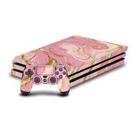 Head Case Designs Pink and Gold Marble Vinyl Sticker Gaming Skin Decal Cover Compatible With Sony PlayStation 4 PS4 Pro Console and DualShock 4 Controller