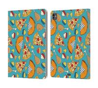 Head Case Designs Pizza And Taco Fast Food Patterns Leather Wallet Case Compatible With Apple iPad Pro 13 M4 2024