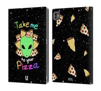 Head Case Designs Pizza Leader Aliens Leather Wallet Case Compatible With Apple iPad Pro 11 M4/M5 2024/2025