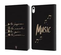 Head Case Designs Player Buttons All About Music Leather Wallet Case Compatible With Apple iPad 10.9 2022/2025