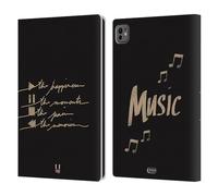Head Case Designs Player Buttons All About Music Leather Wallet Case Compatible With Apple iPad Pro 11 M4/M5 2024/2025
