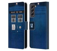 Head Case Designs Police Box I Love London Leather Wallet Case Compatible With Samsung Galaxy S21 FE 5G
