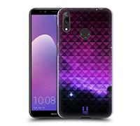 Head Case Designs Printed Purple Haze Studded Ombre Hard Back Case for Huawei Y7 (2019)
