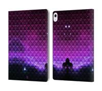 Head Case Designs Printed Purple Haze Studded Ombre Leather Wallet Case Compatible With Apple iPad Air 13 2024/2025
