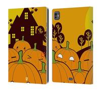 Head Case Designs Pumpkin Full Halloween Kawaii Leather Wallet Case Compatible With Apple iPad Pro 11 M4 2024