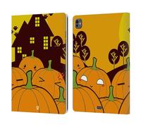 Head Case Designs Pumpkin Full Halloween Kawaii Leather Wallet Case Compatible With Apple iPad Pro 13 M4 2024