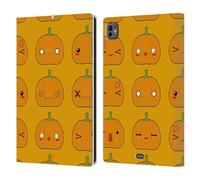 Head Case Designs Pumpkin Pattern Halloween Kawaii Leather Wallet Case Compatible With Apple iPad Pro 11 M4 2024