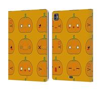 Head Case Designs Pumpkin Pattern Halloween Kawaii Leather Wallet Case Compatible With Apple iPad Pro 13 M4 2024