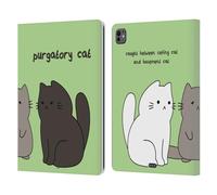 Head Case Designs Purgatory Cat Ceiling Cat Vs Basement Cat Leather Wallet Case Compatible With Apple iPad Pro 13 M4 2024