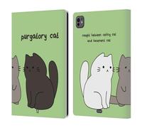 Head Case Designs Purgatory Cat Ceiling Cat Vs Basement Cat Leather Wallet Case Compatible With Apple iPad Pro 11 M4 2024