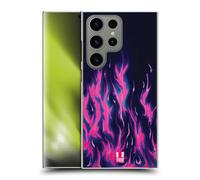 Head Case Designs Purple Blaze Hot Rod Flames Hard Back Case Compatible With Samsung Galaxy S24 Ultra 5G