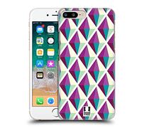 Head Case Designs Purple Diamonds Optical Geometric Prints Hard Back Case Compatible With Apple iPhone 7 Plus/iPhone 8 Plus