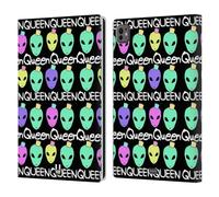 Head Case Designs Queen Pattern Aliens Leather Wallet Case Compatible With Apple iPad Pro 11 M4 2024