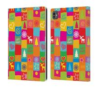 Head Case Designs Quilt Hippie Xmas Leather Wallet Case Compatible With Apple iPad Pro 11 M4/M5 2024/2025