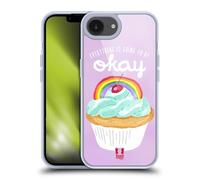 Head Case Designs Rainbow Cupcake Happiness Gel Case [Military Grade Protection] Compatible with Apple iPhone 16e and Compatible with MagSafe