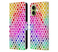 Head Case Designs Rainbow Snake Mad Prints Leather Wallet Case Compatible With Apple iPhone 17