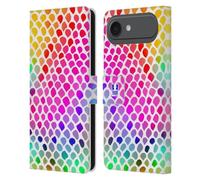 Head Case Designs Rainbow Snake Mad Prints Leather Wallet Case Compatible With Apple iPhone 17 Air