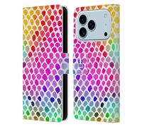 Head Case Designs Rainbow Snake Mad Prints Leather Wallet Case Compatible With Apple iPhone 17 Pro