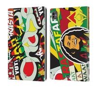 Head Case Designs Rasta Sticker Happy - New Leather Wallet Case Compatible With Apple iPad Pro 11 M4 2024
