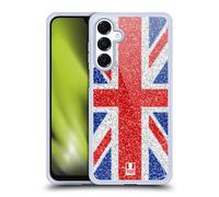 Head Case Designs Red And Blue Glitter Union Jack Collection Gel Case [Military Grade Protection] Compatible with Samsung Galaxy A16 5G and Compatible with MagSafe