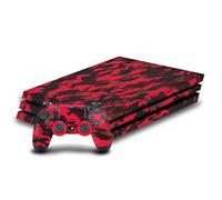 Head Case Designs Red Camo Camouflage Vinyl Sticker Gaming Skin Decal Cover Compatible With Sony PlayStation 4 PS4 Pro Console and DualShock 4 Controller