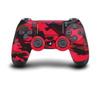 Head Case Designs Red Camo Camouflage Vinyl Sticker Gaming Skin Decal Cover Compatible With Sony PlayStation 4 PS4 DualShock 4 Controller