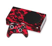 Head Case Designs Red Camo Camouflage Vinyl Sticker Gaming Skin Decal Cover Compatible With Xbox Series S Console and Controller Bundle