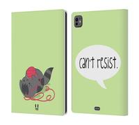 Head Case Designs Resistance Wilbur The Cat Leather Wallet Case Compatible With Apple iPad Pro 11 M4 2024