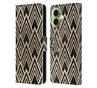 Head Case Designs Rhombic Textured Art Deco Patterns Leather Wallet Case Compatible With Apple iPhone 17