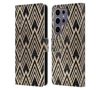 Head Case Designs Rhombic Textured Art Deco Patterns Leather Wallet Case Compatible with Samsung Galaxy S25 Ultra