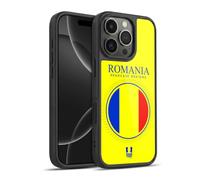 Head Case Designs Romania Romanian României Flag Flag Patches Set 2 Gel Armour Case [Military Grade Protection] Compatible With Apple iPhone 16 Pro