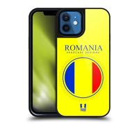 Head Case Designs Romania Romanian României Flag Flag Patches Set 2 Gel Armour Case [Military Grade Protection] Compatible With Apple iPhone 12 / iPhone 12 Pro