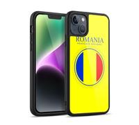 Head Case Designs Romania Romanian României Flag Flag Patches Set 2 Gel Armour Case [Military Grade Protection] Compatible With Apple iPhone 14 Plus