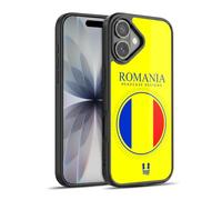 Head Case Designs Romania Romanian României Flag Flag Patches Set 2 Gel Armour Case [Military Grade Protection] Compatible With Apple iPhone 17