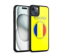 Head Case Designs Romania Romanian României Flag Flag Patches Set 2 Gel Armour Case [Military Grade Protection] Compatible With Apple iPhone 15 Plus