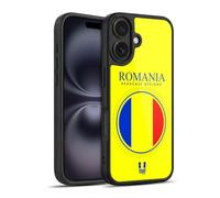 Head Case Designs Romania Romanian României Flag Flag Patches Set 2 Gel Armour Case [Military Grade Protection] Compatible With Apple iPhone 16