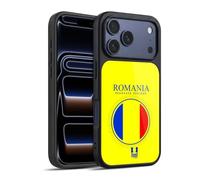 Head Case Designs Romania Romanian României Flag Flag Patches Set 2 Gel Armour Case [Military Grade Protection] Compatible With Apple iPhone 17 Pro