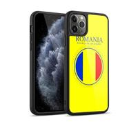 Head Case Designs Romania Romanian României Flag Flag Patches Set 2 Gel Armour Case [Military Grade Protection] Compatible With Apple iPhone 11 Pro Max