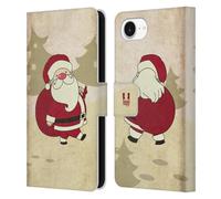 Head Case Designs Santa Claus Christmas Classics Leather Wallet Case Compatible With Apple iPhone 16e