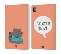 Head Case Designs Shirt Wilbur The Cat Leather Wallet Case Compatible With Apple iPad Pro 11 M4 2024