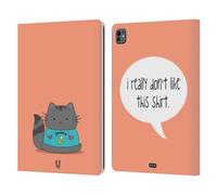 Head Case Designs Shirt Wilbur The Cat Leather Wallet Case Compatible With Apple iPad Pro 13 M4 2024